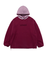25FW WOVEN QUILTING WIDE HOODIE WINE