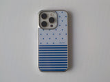 dotstripes blue  (silver glass)