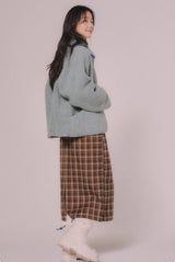 チェックHラインスカート(Black)