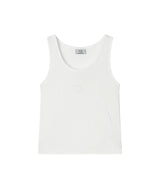 (W)S カットアウトリブスリムノースリーブTシャツ_3 Color