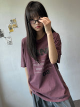 Steady Number Pigment Oversized T-Shirt 3color