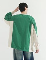 Sporty V-neck Windbreak Pullover