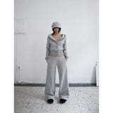 【MADE】button 2way zip-up, gray