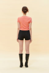 SIGNATURE BIG CHERRY CROP T-SHIRT - LIGHT ORANGE