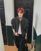 Sven Suede High-Neck Cardigan