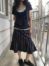 プレイド プリーツ スカート