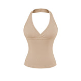 Rosie Deep V Halter Sleeveless