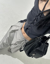 Two-button Wrap Pants