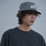 ツートーン ハウンドトゥース ピルボックス キャップ (Black)
