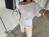 OFF SOULDER HALF TEE