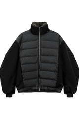 Fur Collar PU Puffer Jacket