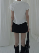 Bowty Pleated Button Skirt Pants