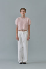  Chino pintuck pants_white