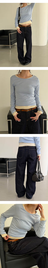 Slim fit basic long sleeves(11color)