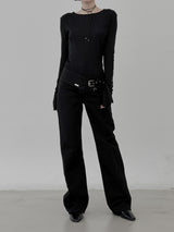 Outsole see-through long-sleeve tee