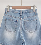Slom Washing Denim Shorts