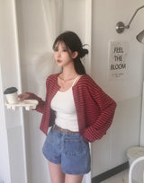 [MADE] Ghibli, striped cropped cardigan