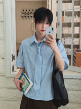 26SS★ [PLAN MADE/MADE] Infold ST Tie Short Sleeve Shirt