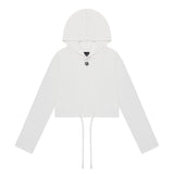 LOGO STITCH STRING HOOD LONG SLEEVE