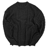 Usual Round Cable Knit - 5COLOR