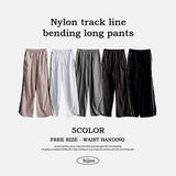 Tyrone ツーラインナイロンワイドパンツ