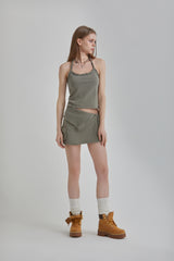 RIBBED SLEEVELESS TOP
