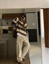 And double corduroy Carpenter Bendable Wide Pants