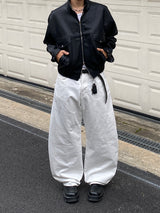 ユフカーブドコットンワイドパンツ(White)