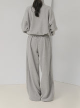 エッセンシャルフリースジップアップセットトップ