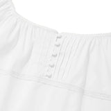 KIRSH PLAIN LACE SQUARE NECK BLOUSE - WHITE
