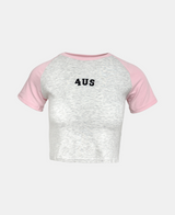 4US Contrast Cropped Tee