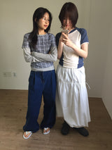 Check Sheer Short Sleeve (2color)