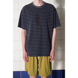 ピグメントストライプTシャツ / CHARCOAL