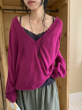 Legro Over Fit Deep V-Neck Knit