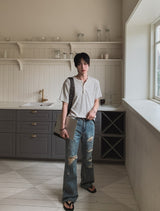モダンワッフルヘンリーショートスリーブTシャツ