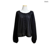 (3color) Shirring Bean Button Linen Slub Cardigan