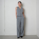 Slim Line Vest__Gray Stripe