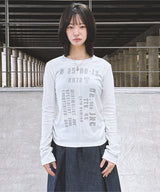 Stencil Numbering Long Sleeve Tee_Ivory