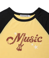 ヴィンテージ ミュージック ラグラン Tシャツ(CV2GFFT551A)