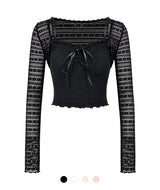Arielle Lace Ribbon Top Set