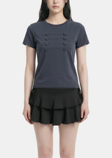 Vionna Braid Button Tee