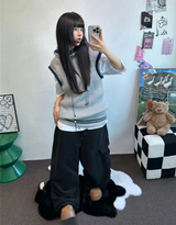 アンバランスドカーゴヒップパッチロングパンツ🤍🩶🖤3カラー