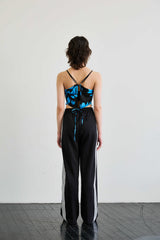 FLUTTER TOP / BLUE
