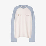 Raglan Waffle LS Tee_ Sky Blue