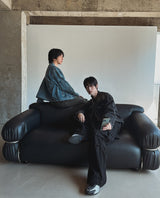 Cube diagonal cargo cotton pants