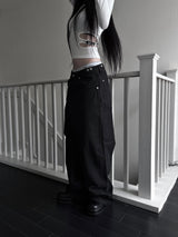 obi eyelet wide pants