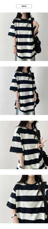 Dez Boxy Fit Stripe Dangara Short Sleeve T-shirt