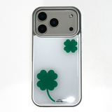 [made] Clover phone case (epoxy silver bumper)