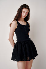 Beads Lip Sleeveless (Cream)