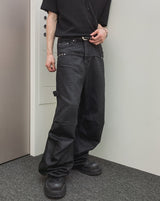 コージー スタッド コーティング ワイドパンツ
